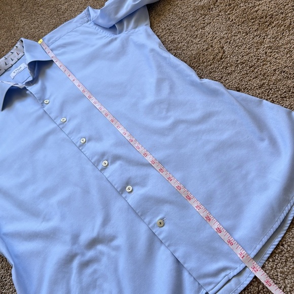 Eton Sailboat Detail Blue Button Down Dress Shirt - Picture 9 of 9